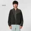 CROQUIS Men's Knit Patchwork Baseball Collar Jacket