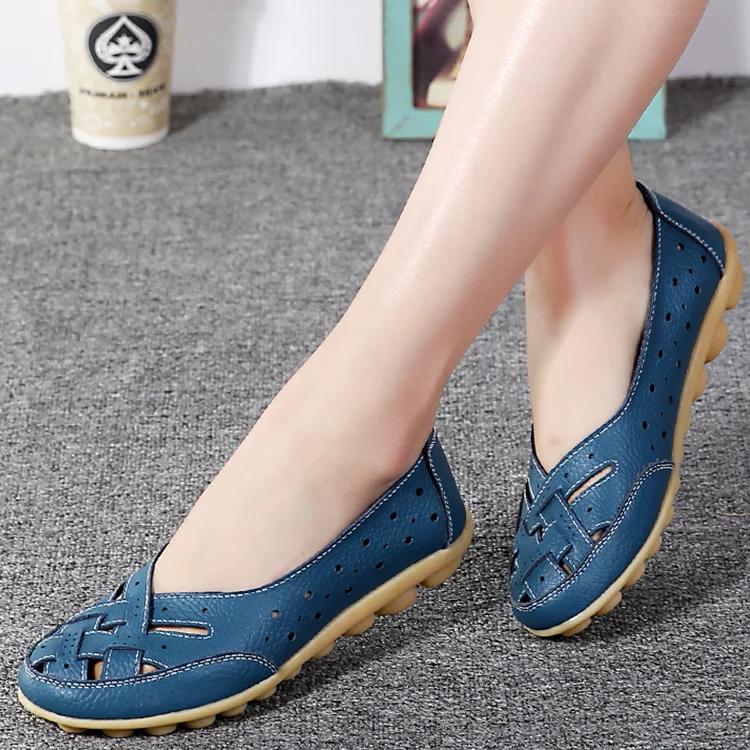 Fashion Women Flat Shoes 2025 New Breathable Leather Shoes For Women Loafers Soft Leather Flats Shoes  Casual
