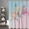 Tropical Plant Shower Curtain, Sunset Turquoise Palm Shower Curtain Summer Beach Bathroom Decorative Shower Curtain, Waterproof