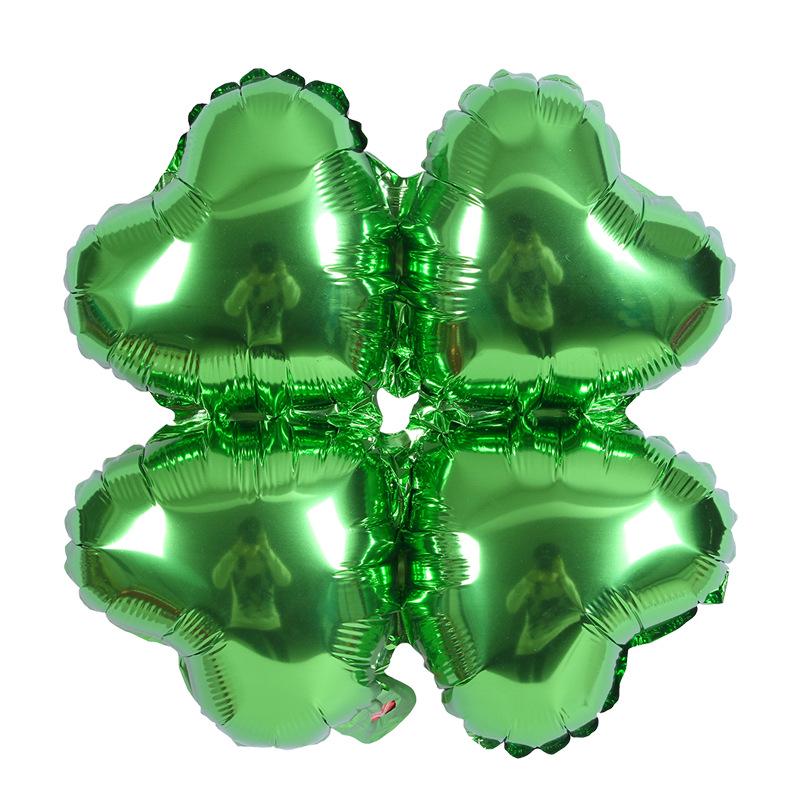 Heart-Shaped Four-Leaf Clover Foil Balloon Arch for Weddings and Ceremonies