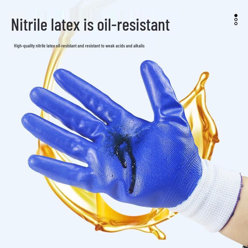 Heavy-Duty Nitrile Coated Work Gloves