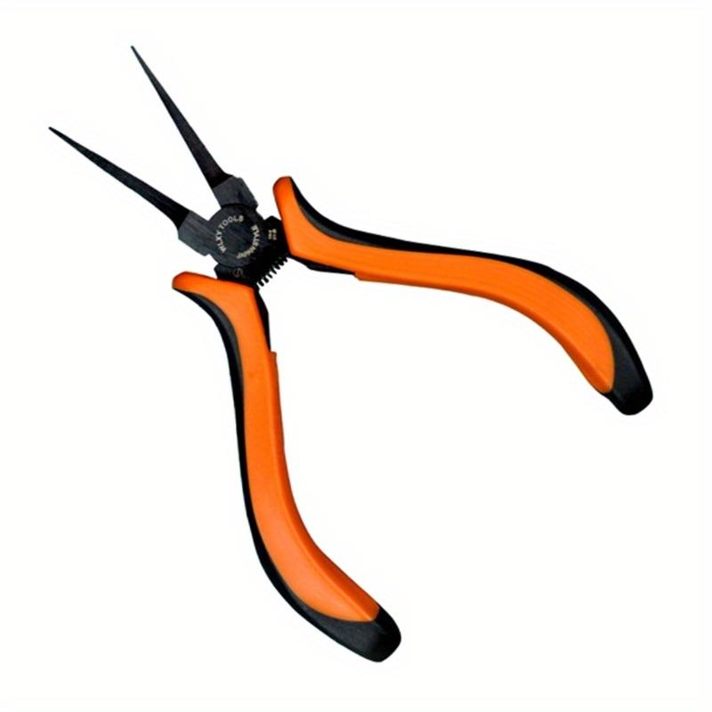 

Тонкие плоские плоскогубцы с игольчатыми носами Щипцы электрика для ювелирных изделий и рукоделия Плоскогубцы для бисероплетения Инструмент оранжевый