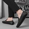 Summer Breathable Men Flats Shoes Comfort Anti Slip Outdoor Walking Driving Shoes Punching Leather Loafers Soft Men Casual Shoes