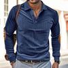Men's  Casual Outdoor Lapel Corduroy Pullover Long-sleeved Top