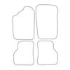 [Blm]Pe015 Black - Set Of Velour Floor Mats Suitable For Peugeot 306 Ii Lift 1997-2003 - Black Trim