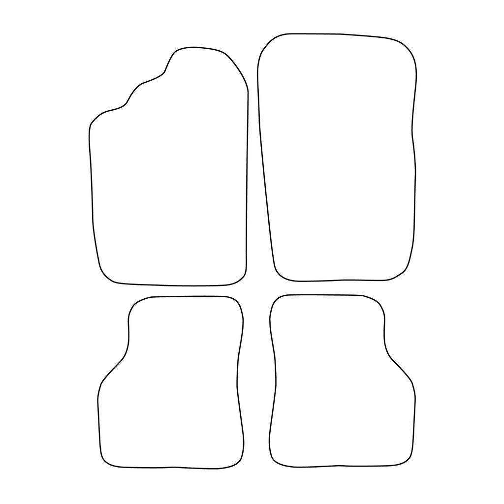 [Blm]Pe015 Black - Set Of Velour Floor Mats Suitable For Peugeot 306 Ii Lift 1997-2003 - Black Trim