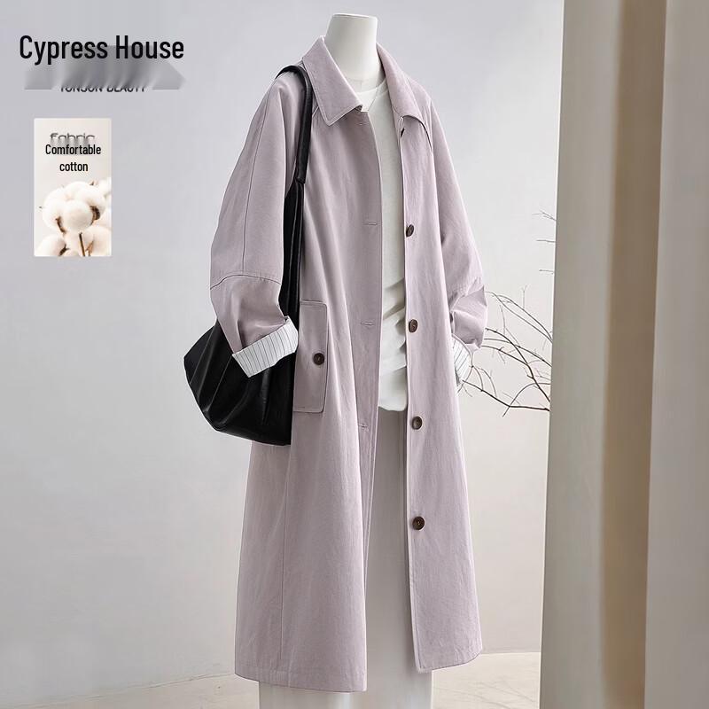 Sybelle Women s Korean Style Solid Lapel Trench Coat L
