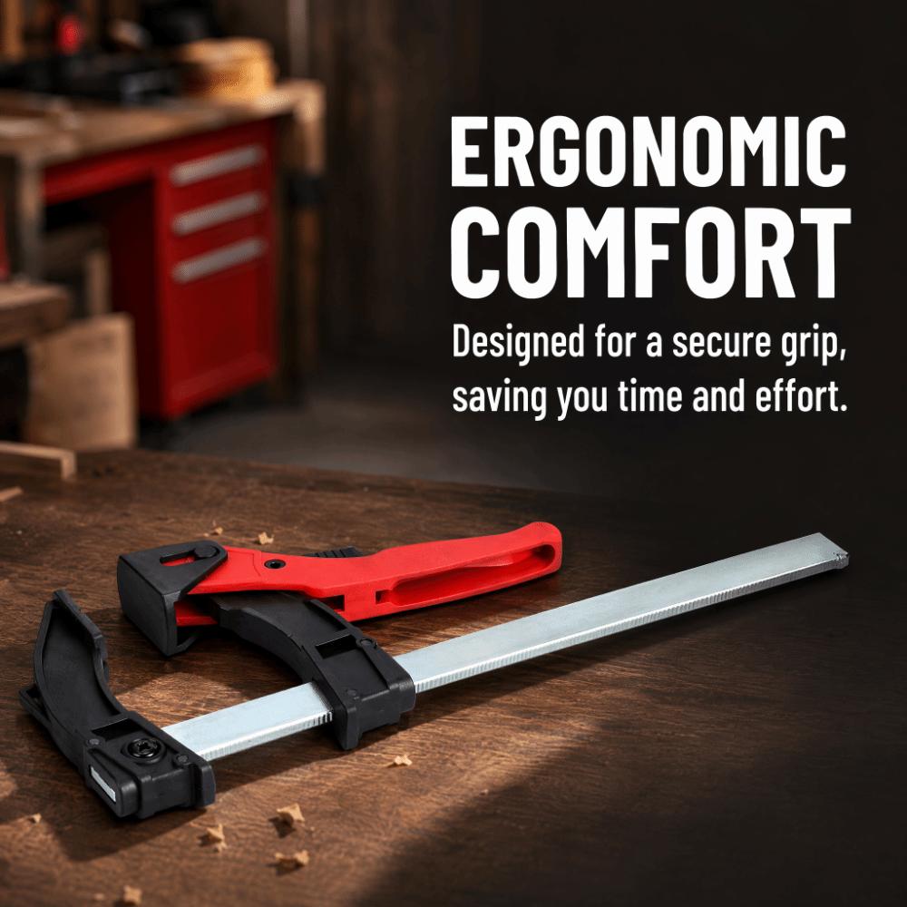 Heavy Ratchet F Clamp 90x200mm Quick Grip Clamp Durable Woodworking F Clamp Woodworking