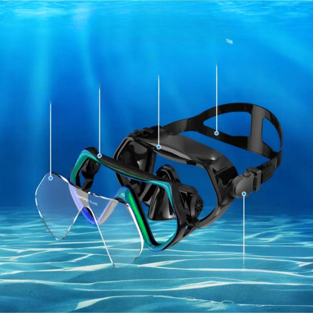 Set da Immersione: Maschera Con Tubo, Boccaglio, Occhialini da Nuoto, Snorkeling