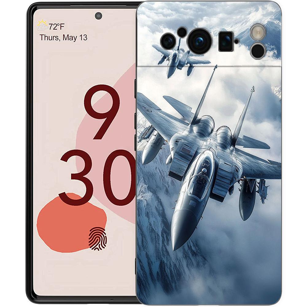 For Google Pixel 10 Pro Phone Case Pixel 9 Pro XL TPU Case Pixel 8 Pro 9A 8A 7A 7 6A 6 Pro Cover Aircraft Helicopter Airplane