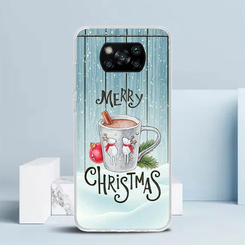 Winter Coffee Christmas Phone Case For Xiaomi Poco F7 Ultra X5 X6 X7 Pro M7 Redmi 15C 15 13C 13 12C 12 10C 10 10A 9 9C 9A 9T Cov