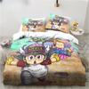New Cute Cartoon DR Slump Arale Anime Bedding Set King Twin Double Microfiber Polyester Duvet Cover