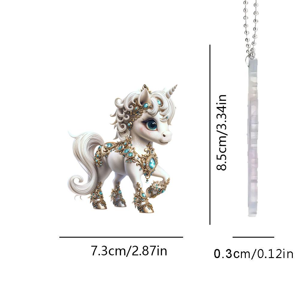 

2D Симпатичный автомобильный акриловый плоский брелок для зеркала заднего вида One Size белый