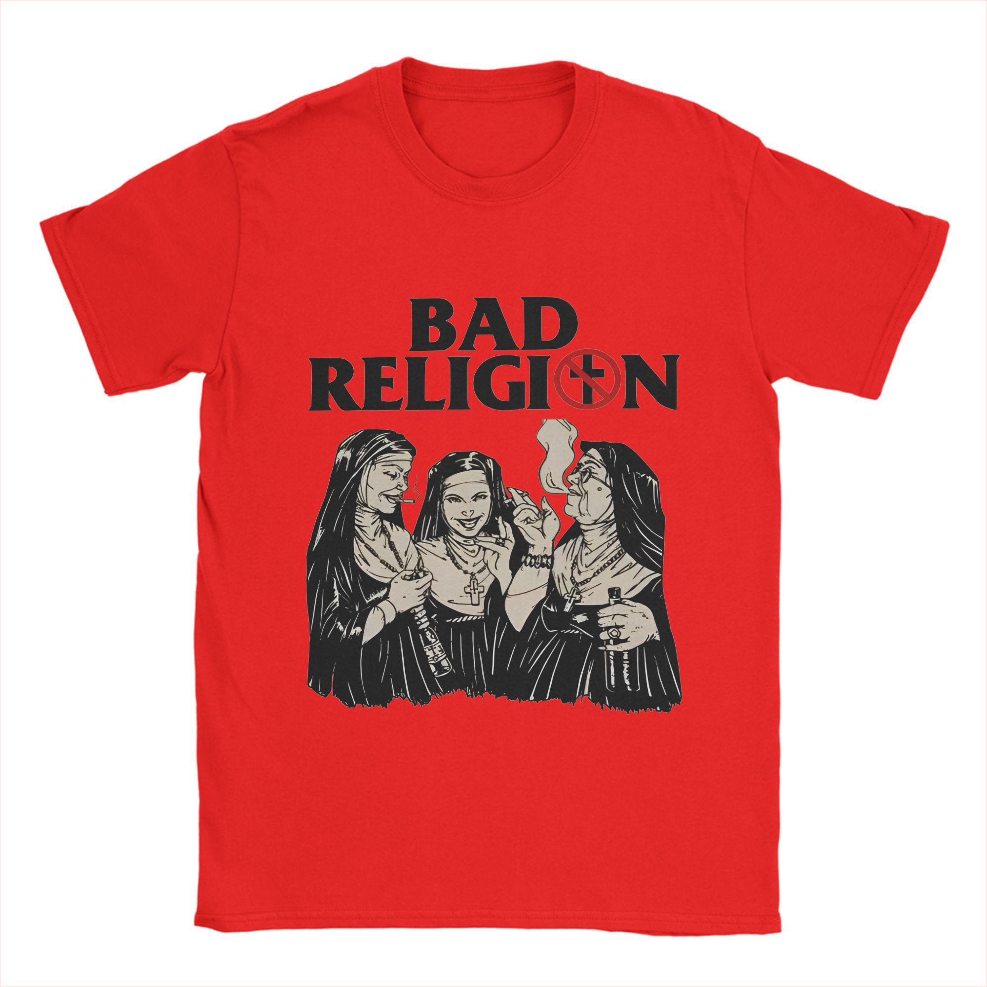 

Повсякденні футболки Bad Religion для чоловіків з круглим вирізом 100% бавовна Футболки з коротким рукавом Класичні топи 3XL