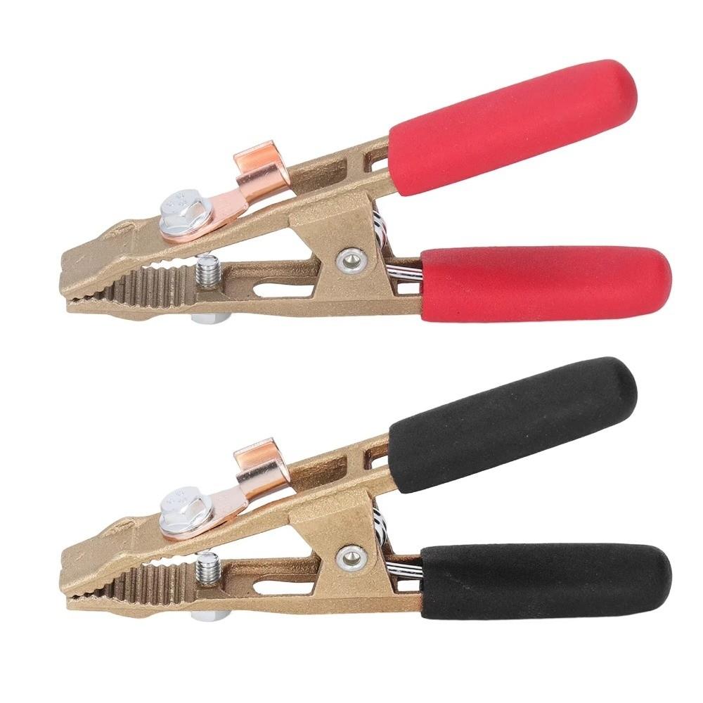260A Earth Cable Clamp Brass A Shape Welding Ground Clamp with Protective Cover Safety Electric Argon Arc Welding Pliers