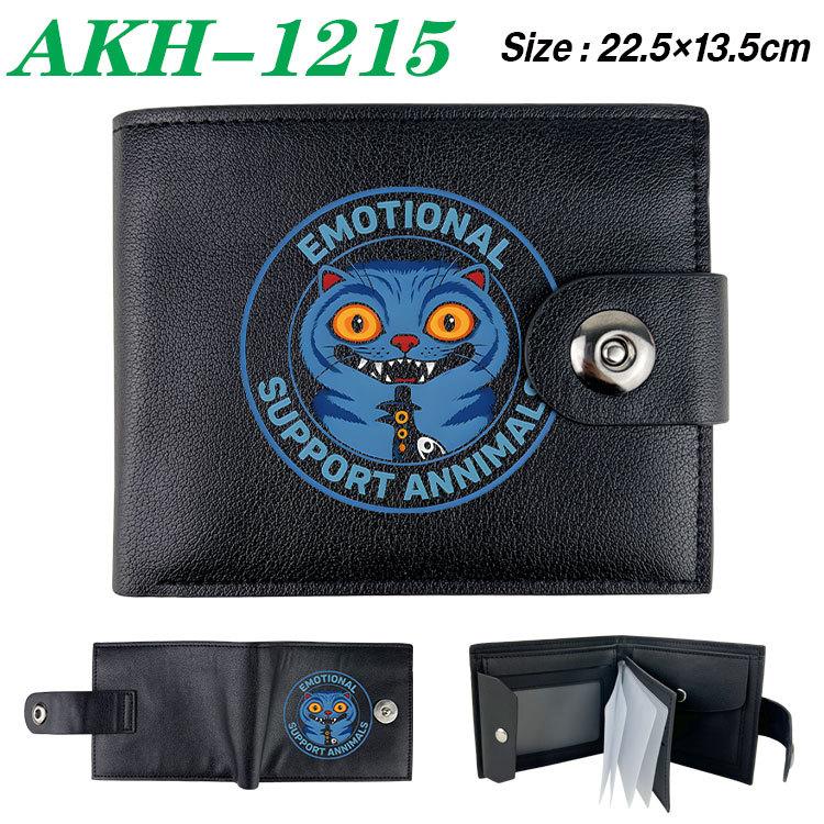 K-Pop Demon Hunters Wallet Black Soft Leather Snap Closure with Zipper Coin Pocket 1pcs