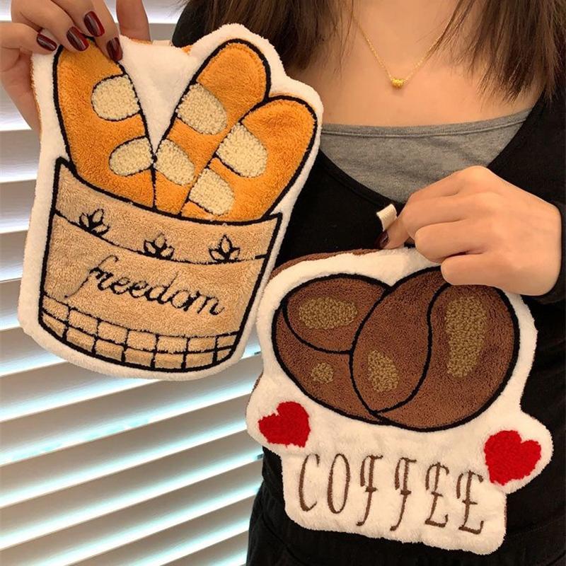 Hand Towel Absorbent Hand Cloth Hand Towel For Kitchen Bathroom Hand Cloth Cartoon Hand Towels Convenient Hanging Towel For Hand