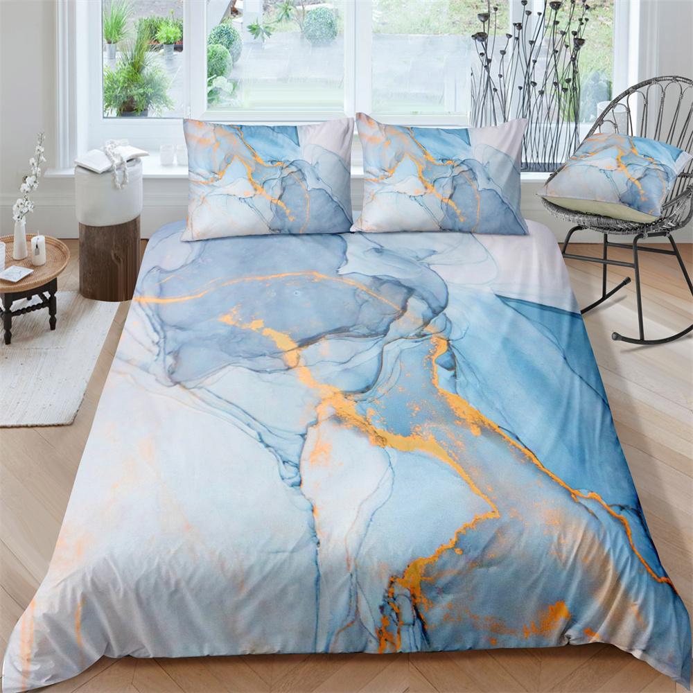 2023 New Style 3D Bedding Set Marble Printing Home Bed Clothes Children Woman Decorative Pattern King Size Comforter Cover Suit Microfiber