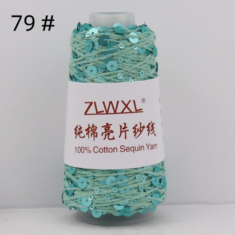 1000g /3200M 100% Cotton Yarn 6mm+3mm Special Sequin Yarn DIY Knitted Garment Accessories Rag Doll Knitting Yarn