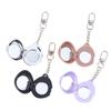 Mini Mirror Keychain Storage Box With Aluminum Disk Diy Eye Shadow Powder Blusher Plastic Empty Box Portable Pendant Gift Travel