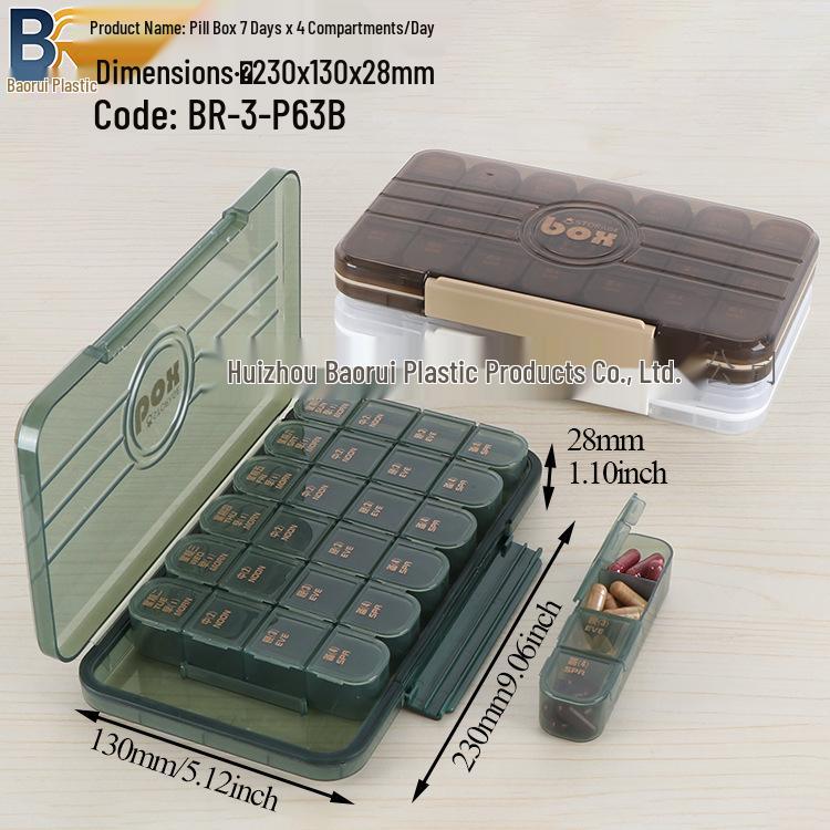7-Day Round Petal Pill Box: Compact 7-Grid Medicine Organizer for Travel