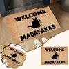 Black Cat Welcomes Madafakas Printed Doormat Home Decor Fun Kitchen Bedroom Rug Indoor Outdoor Entryway Doormat