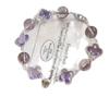 Natural Amethyst Citrine Clear Quartz Rose Four Leaf Clover Charm Bracelet Women 2025 Floral Style