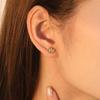 Simple Small Cute Heart Ears Piecring for Woman Girls Surgical Steel Gold Plated Delicate Tiny Love Shape Stud Earrings Jewelry