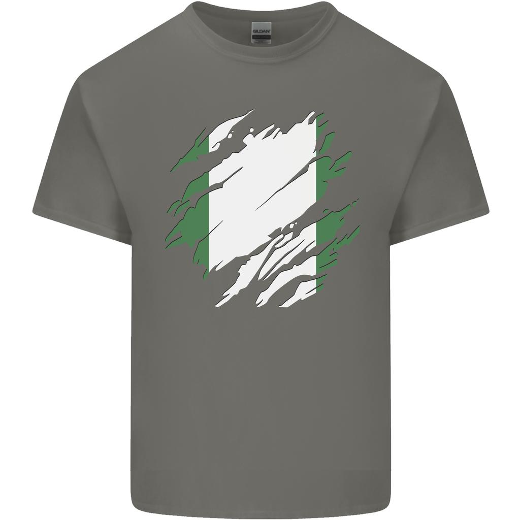 Torn Nigeria Flag Nigerian Day Football Unisexs Light Cotton TShirt