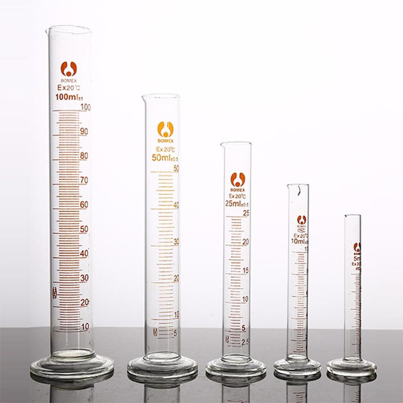 1Pc Professional Thick Glass Graduated Measuring Cylinder Tool 5/10/25/50/100ml Measuring Cylinder For Lab Suppy-Homeclub