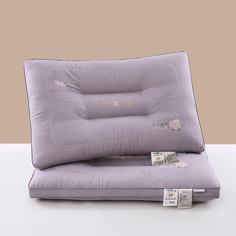 Soy Protein Fiber Neck Protection Pillow for Adults and Students - Home and Hotel Use