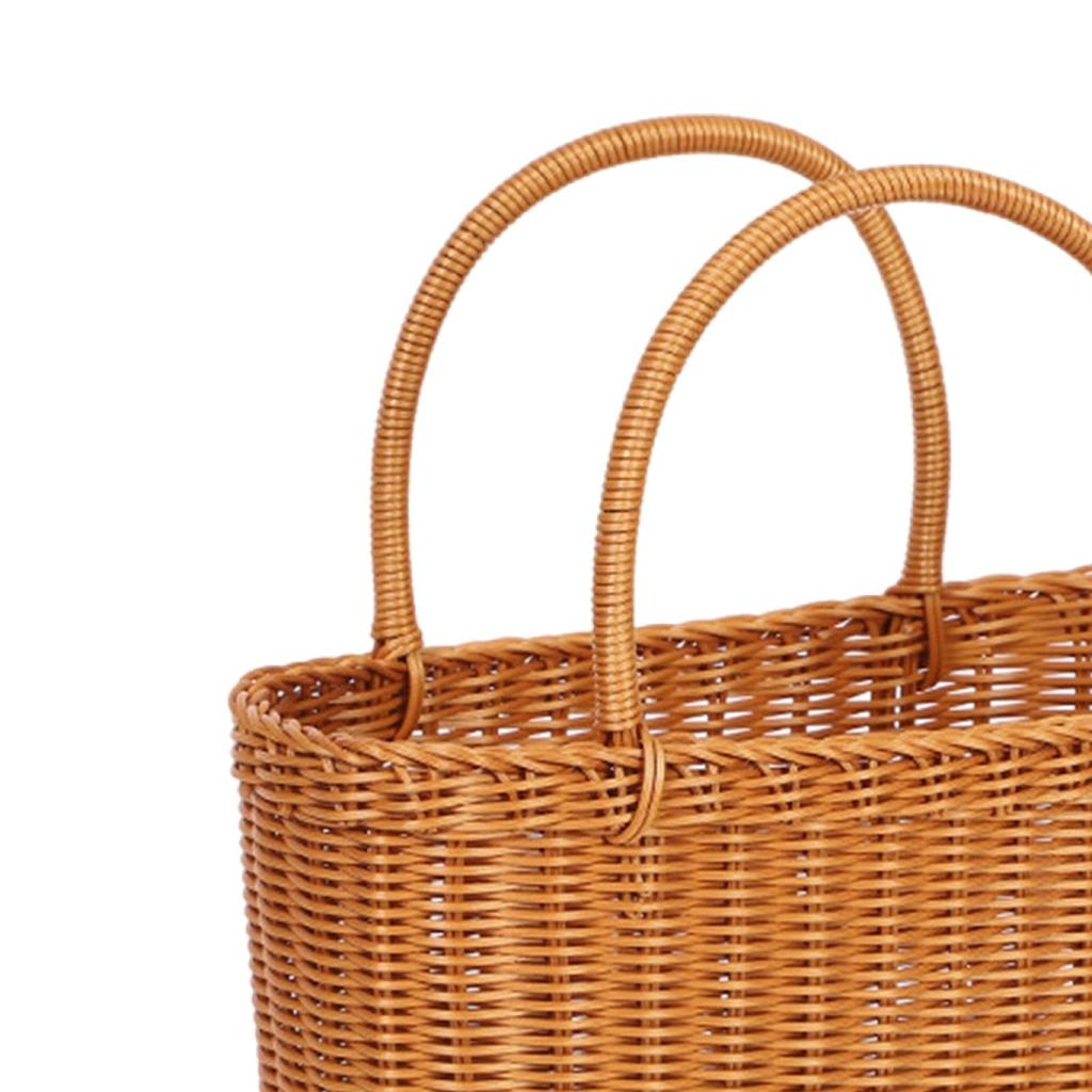 Handgefertigte Aufbewahrungskörbe Picknickkorb Imitation Rattan Haushaltsdekoration Schlicht und praktisch für Gartenarbeit Vielseitig
