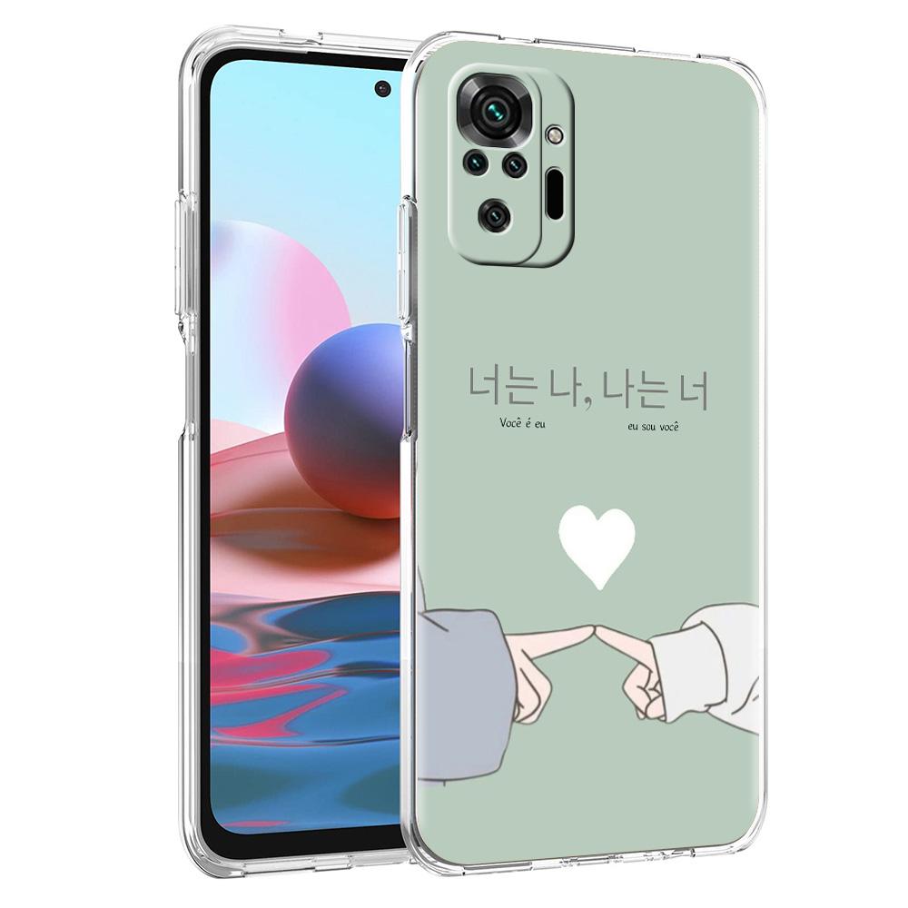 Phone Case For Xiaomi Redmi Note 15 14 5G 13 12 10 11 Pro Plus 4G 14C 13C 12C Soft TPU Cover Korean Letter