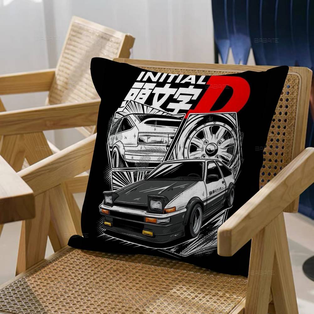 Anime IInitial D Pillow Cushion Cover Pillowcase Living Room Sofa Home Decor Customized