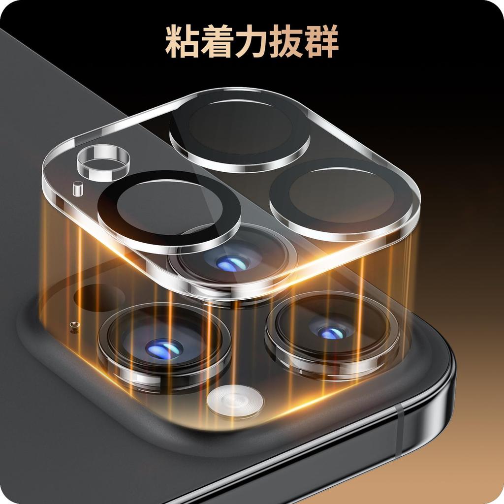 NIMASO Camera Film for iPhone 15 15 Pro Tempered Glass Camera Lens Protector with Black Full Overexposure Compatible with iPhone 15 Pro Set of