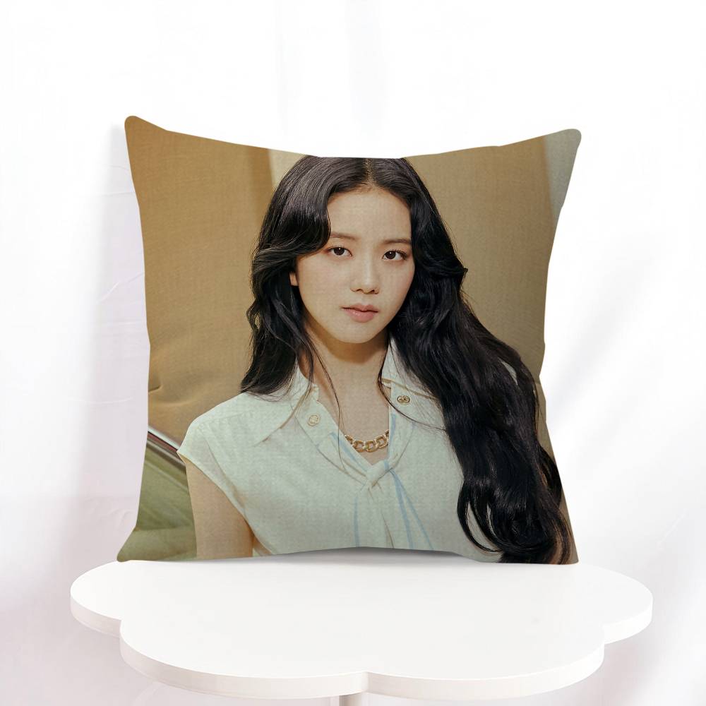 K-Kim J-Ji S-soo Personalisierte Bild-Text Heimdeko-Kissen Haushaltsgeschenke 45x45cm