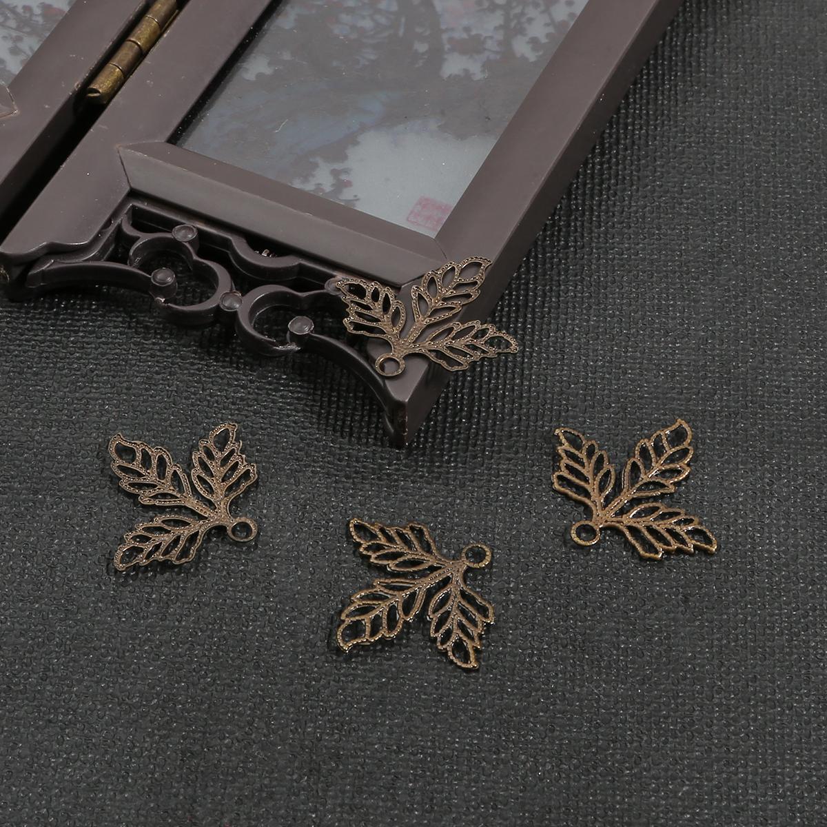 

10 шт., металлические медные кленовый лист, подвески, аксессуары для самостоятельного изготовления, принадлежности для изготовления ювелирных изделий 25×23mm