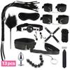 13pcs/set SM Bondage Restraint G Spot Vibrators Adult Game Props  Women Sex Toy Noylon Handcuffs Clit Stimulator Adult Sex