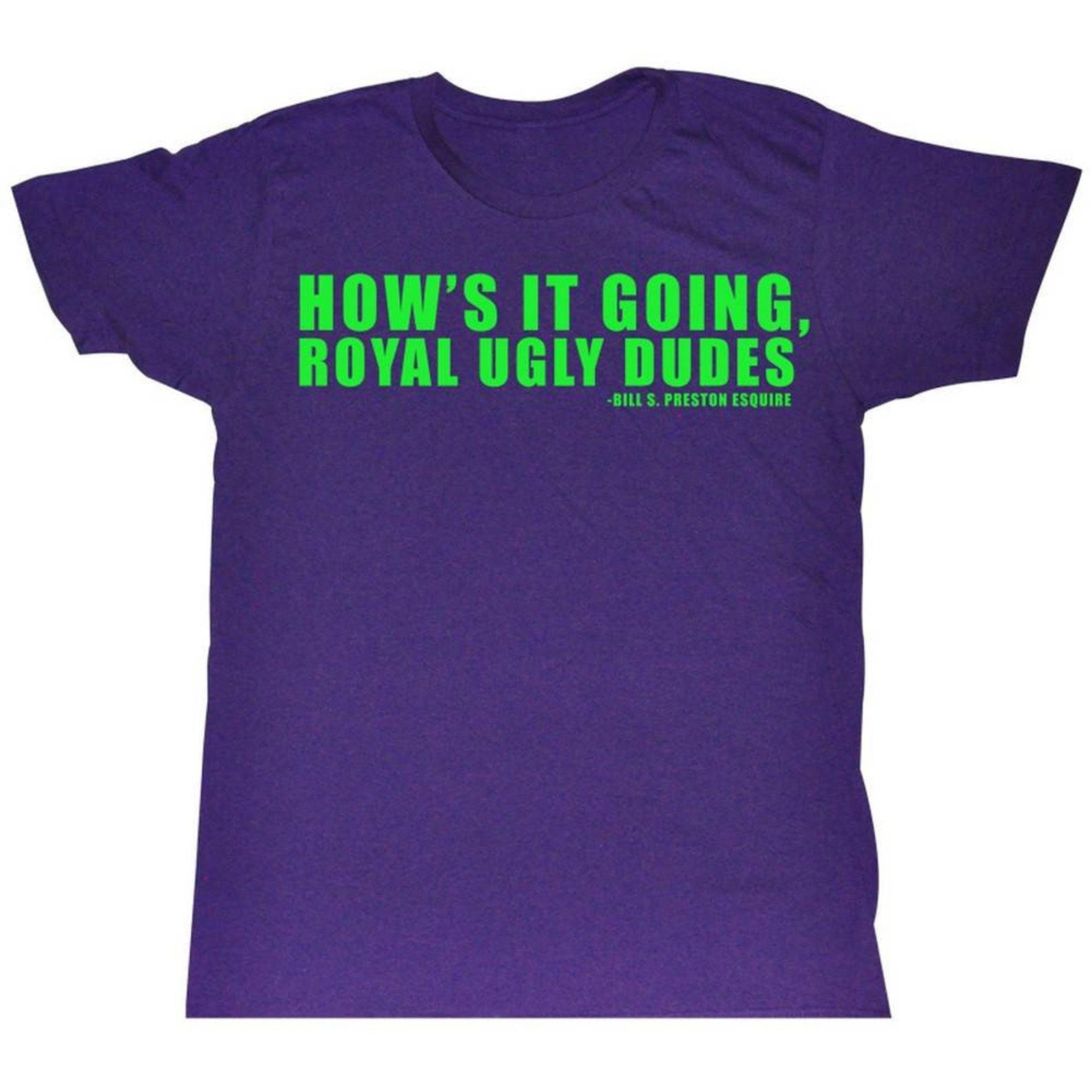 Bill and Ted Ugly Purple Heather Adult T-Shirt 3XL