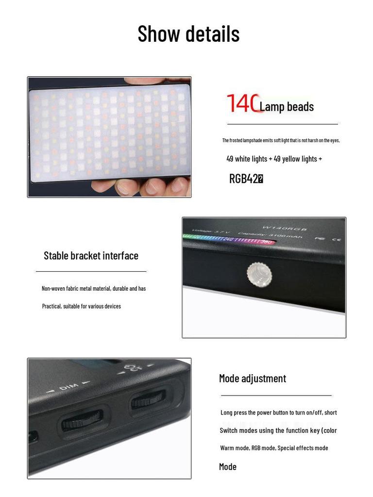 Portable RGB LED Light for Photography & Vlogging