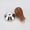 51MM 53MM 58MM Coffee Tamper Powder Hammer 304 Stainless Steel Base Solid Wood Red Handle For Coffee Accessories Barista Tool