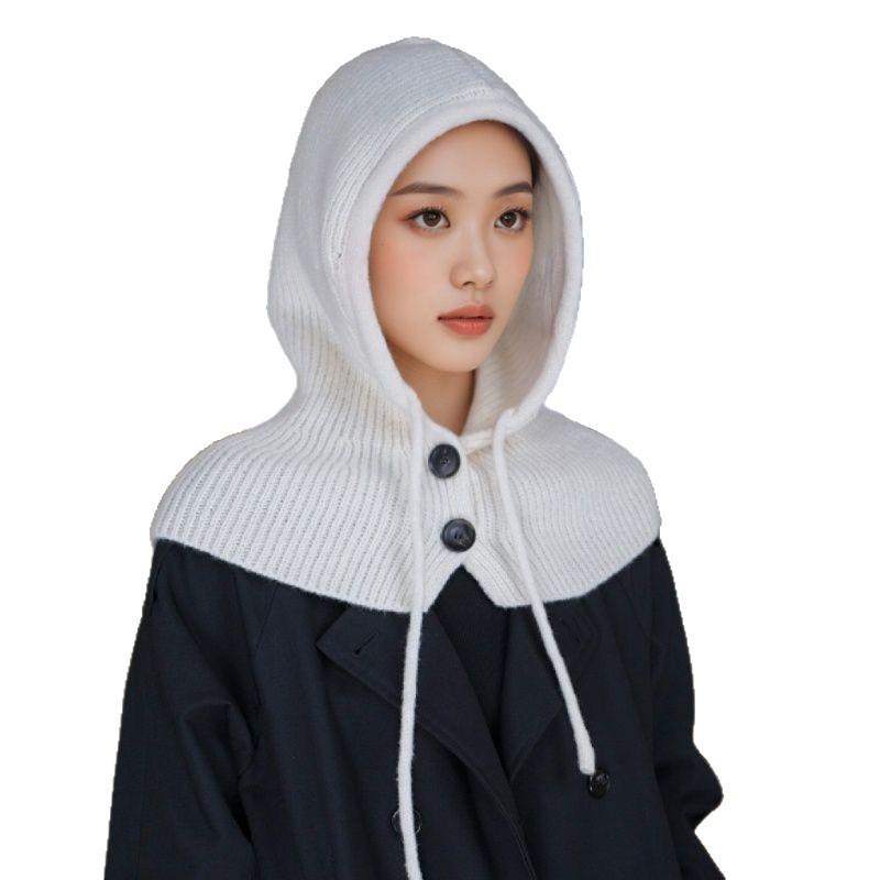 Women's Autumn & Winter Knit Hat and Scarf Set – Hooded, Warm, Ear & Cold Protection