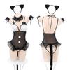 Sex underwear pure desire cute cat uniform sexy small chest open crotch pajamas qqny suit