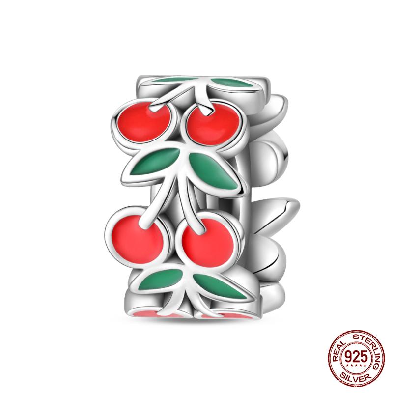 Copper Fashion Holiday Beach Watermelon Green Pear Charms Beads For 3Mm Bracelet Diy Fine Jewelry Gift Making