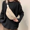 Damen Taillentasche Cord Student Schulterhandtasche Crossbody Brusttasche Bauchtasche Mode Handy Tasche für Frauen Hüfttasche