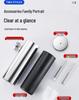 Wall-Mounted Stainless Steel Toilet Brush with Odor-Proof Long Handle and Round Holder for Bathroom Cleaning