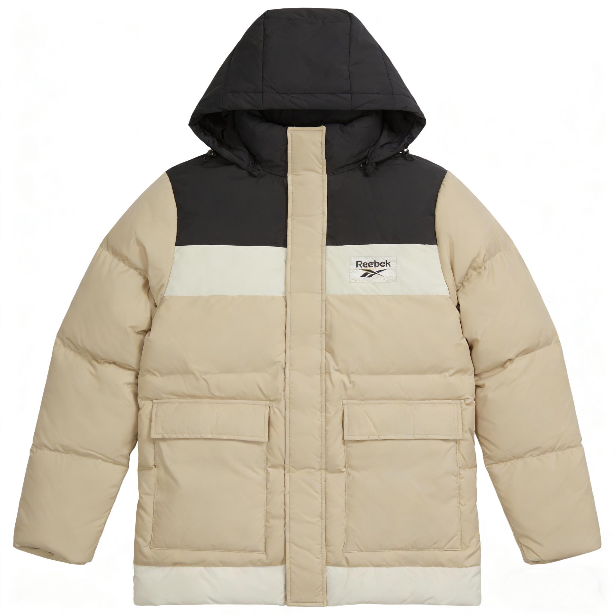 Reebok Hooded Warm Zip Long Sleeve Cotton Jacket Men jackets GE1895 M