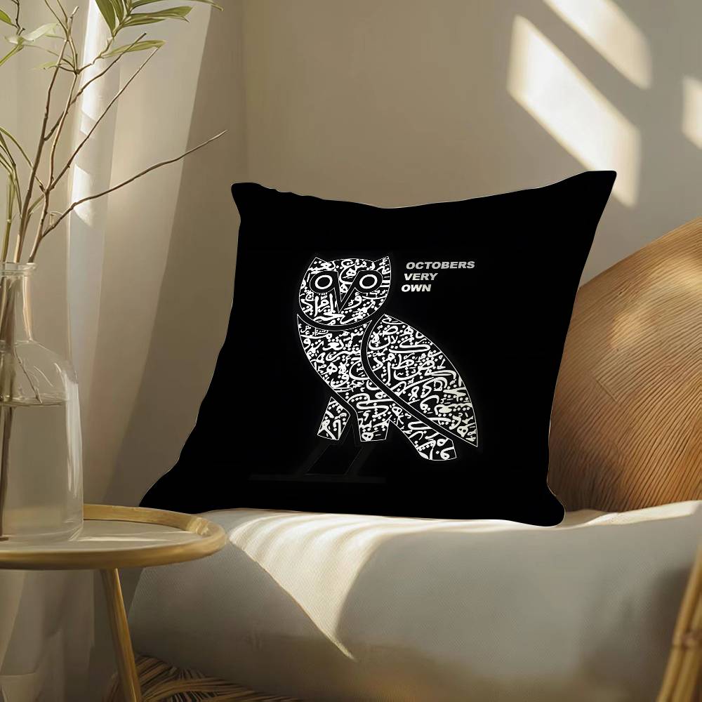 Octobers Very Own-O Owls OVO Pillow Case Silky Elegant Comfort Sofa Bed  Invisible Zipper Beach Pillowcase