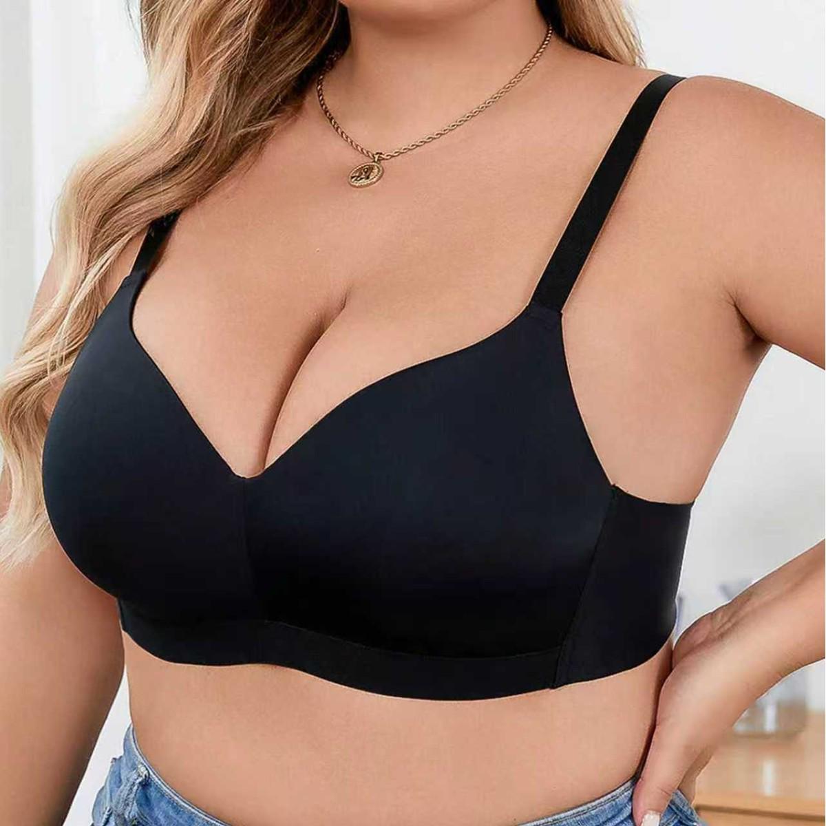 

European and American Seamless Wire-Free Minimizer Bra for Women 95D чорний