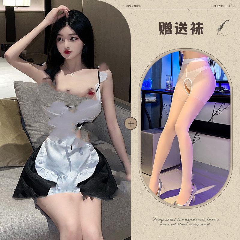 Sex lingerie plus size maid maid uniform pure lust suspenders sweet cute cosplay sexy seduction hot